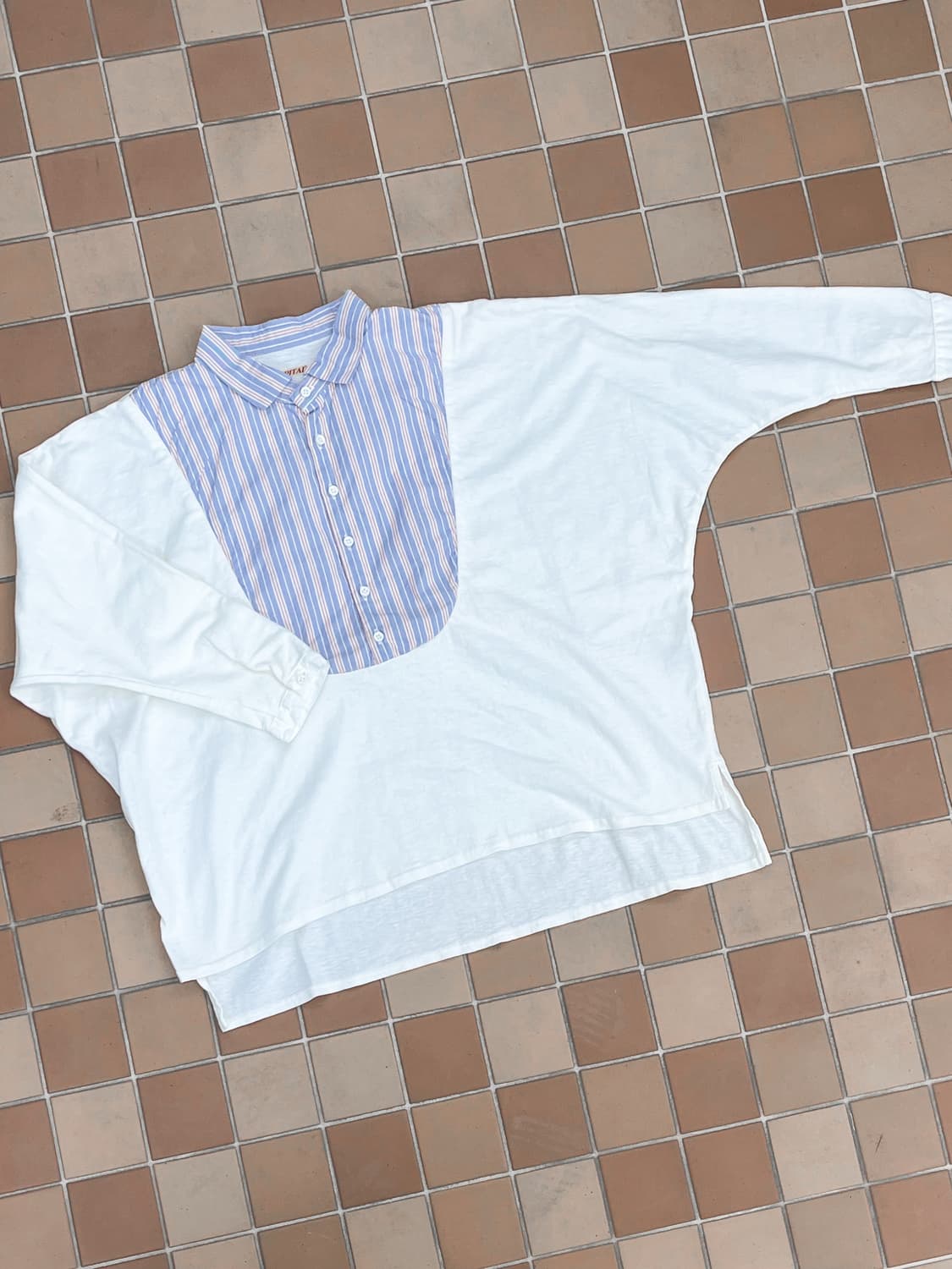 캐피탈 빕 프론트 스트라이트 블라우스 상품이미지4