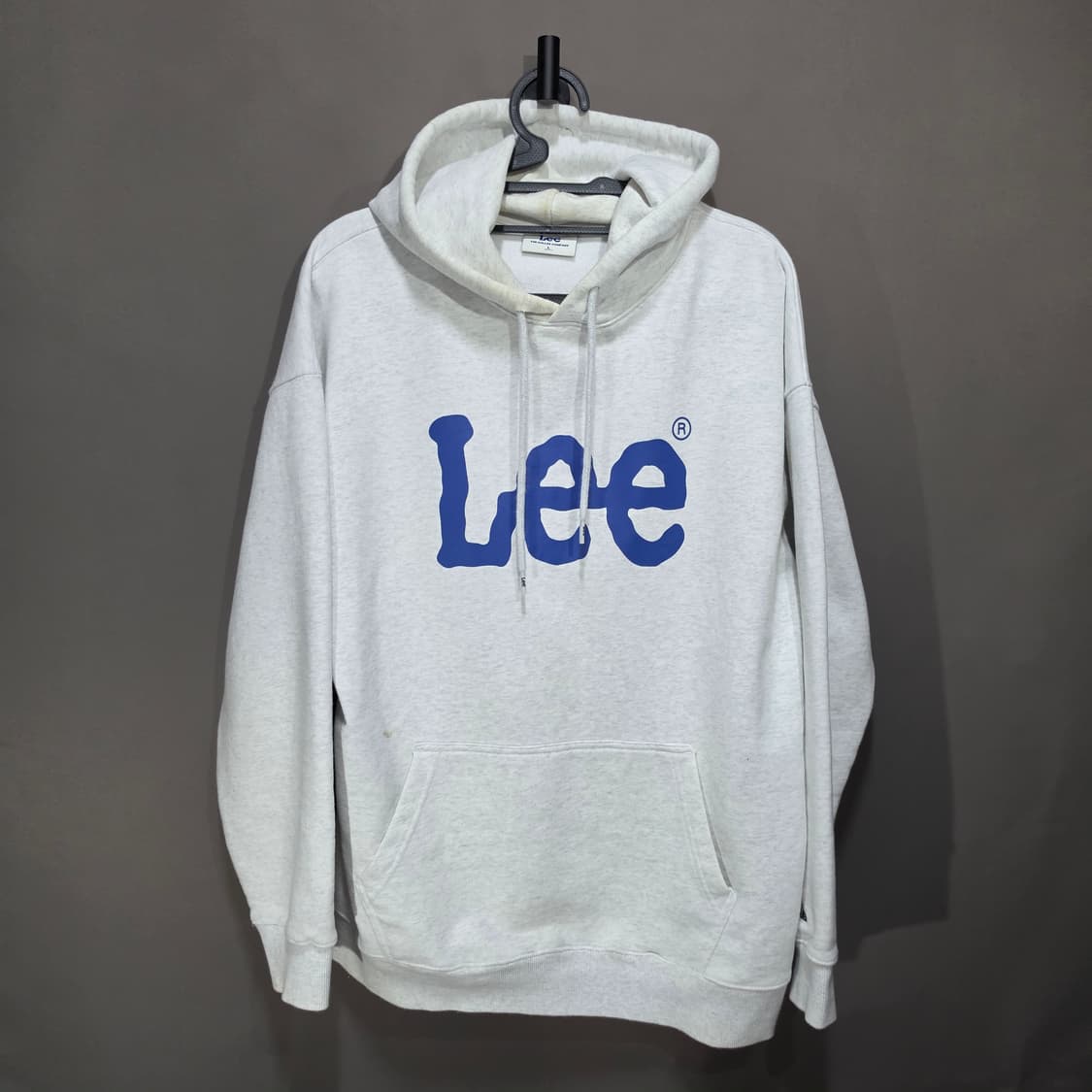 Lee 리 그레이 로고 후드티 상품이미지1