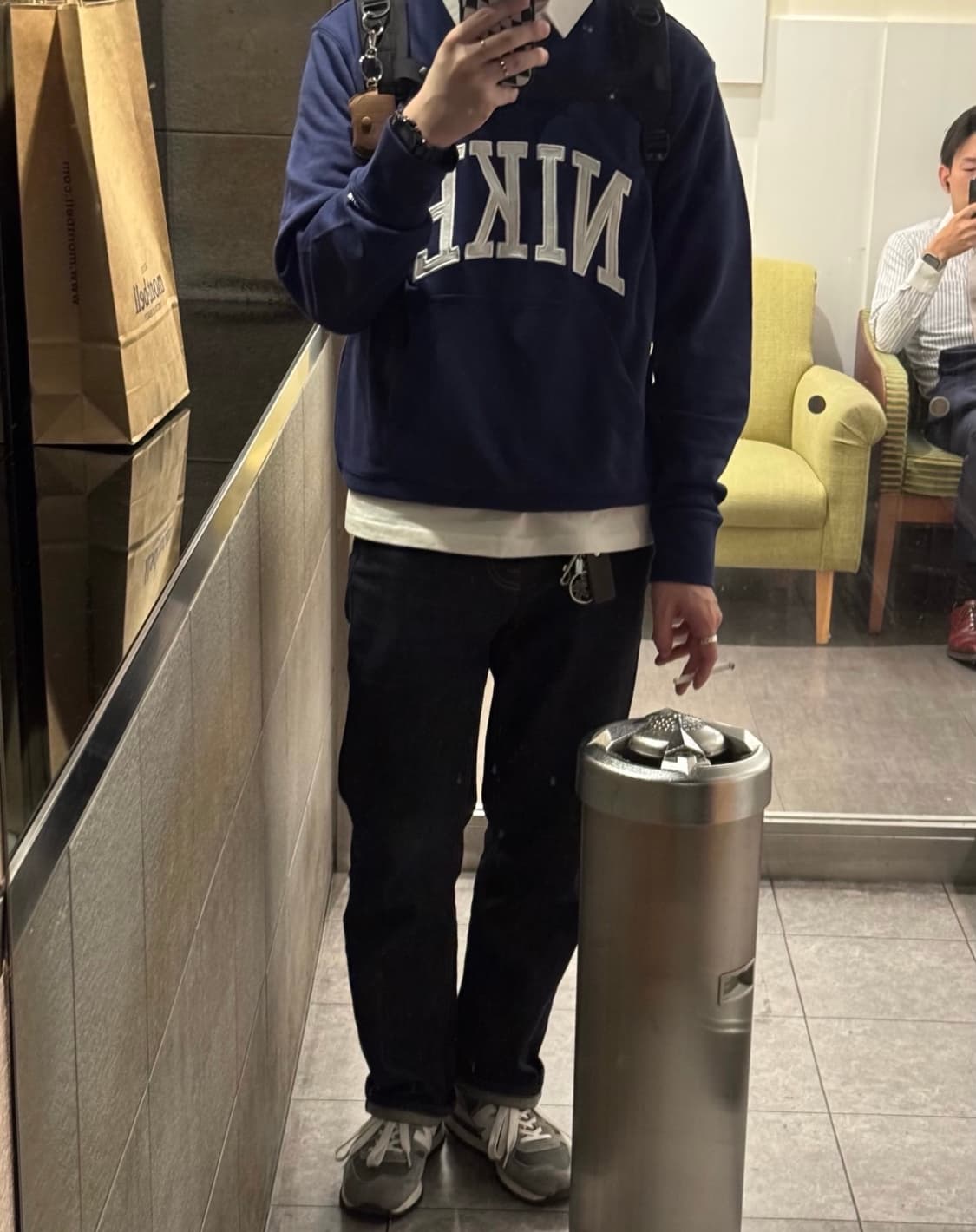 [XL] 주우재 착용 나이키 클럽 HBR 폴로 플리스 네이비 럭비티 상품이미지9