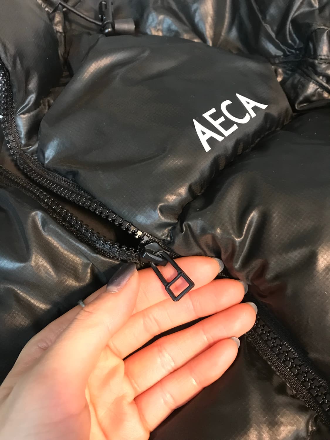 AECA 에이카화이트 후드 숏패딩  상품이미지7