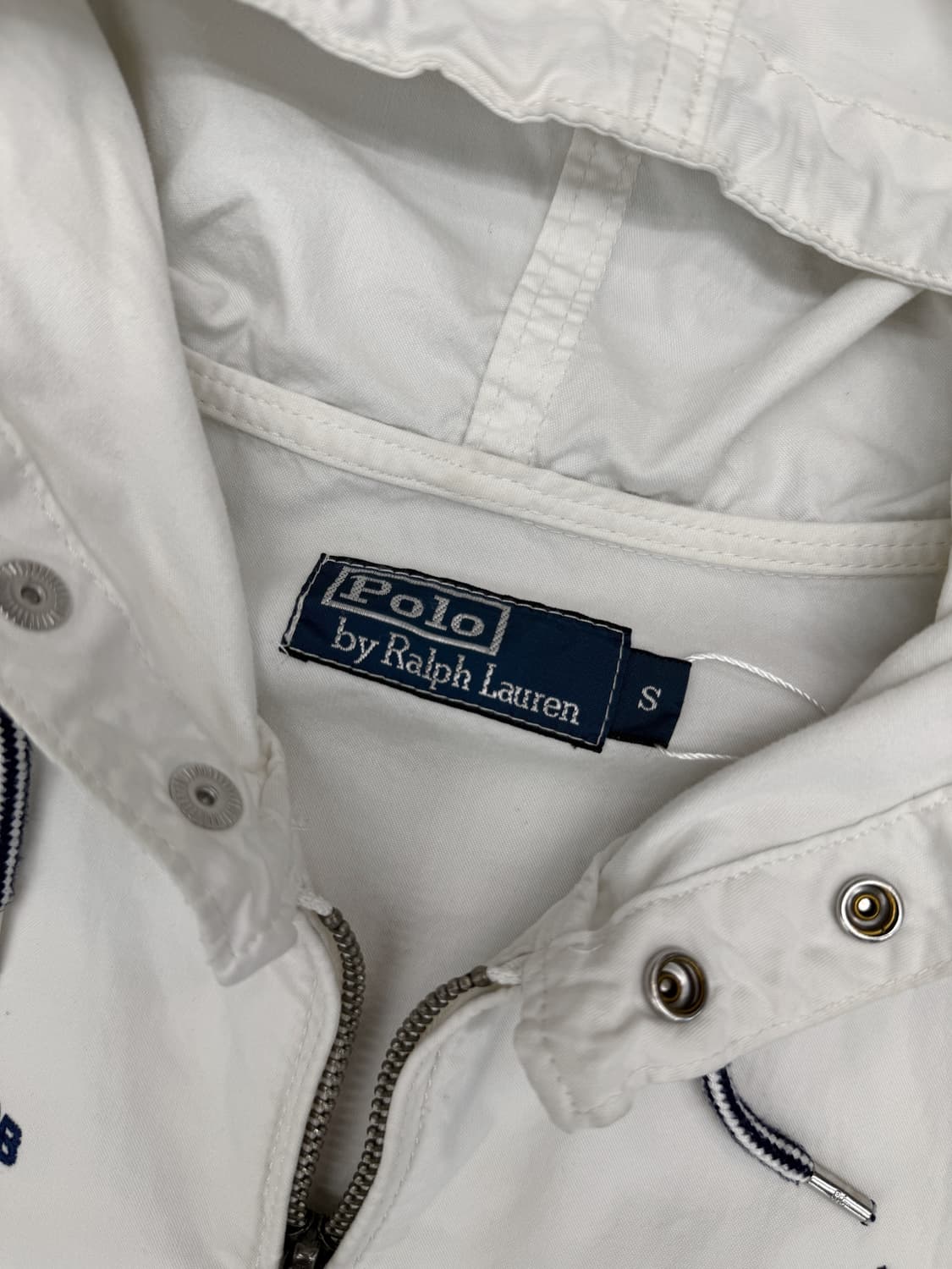 폴로 랄프로렌 00‘s 화이트 빅포니 코튼 후드 자켓 상품이미지5