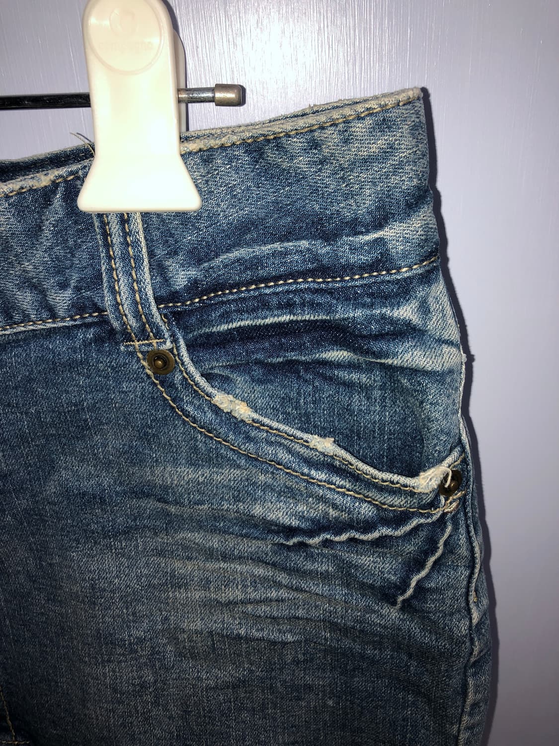 빈티지 데님 로우라이즈 스커트 청치마 상품이미지5