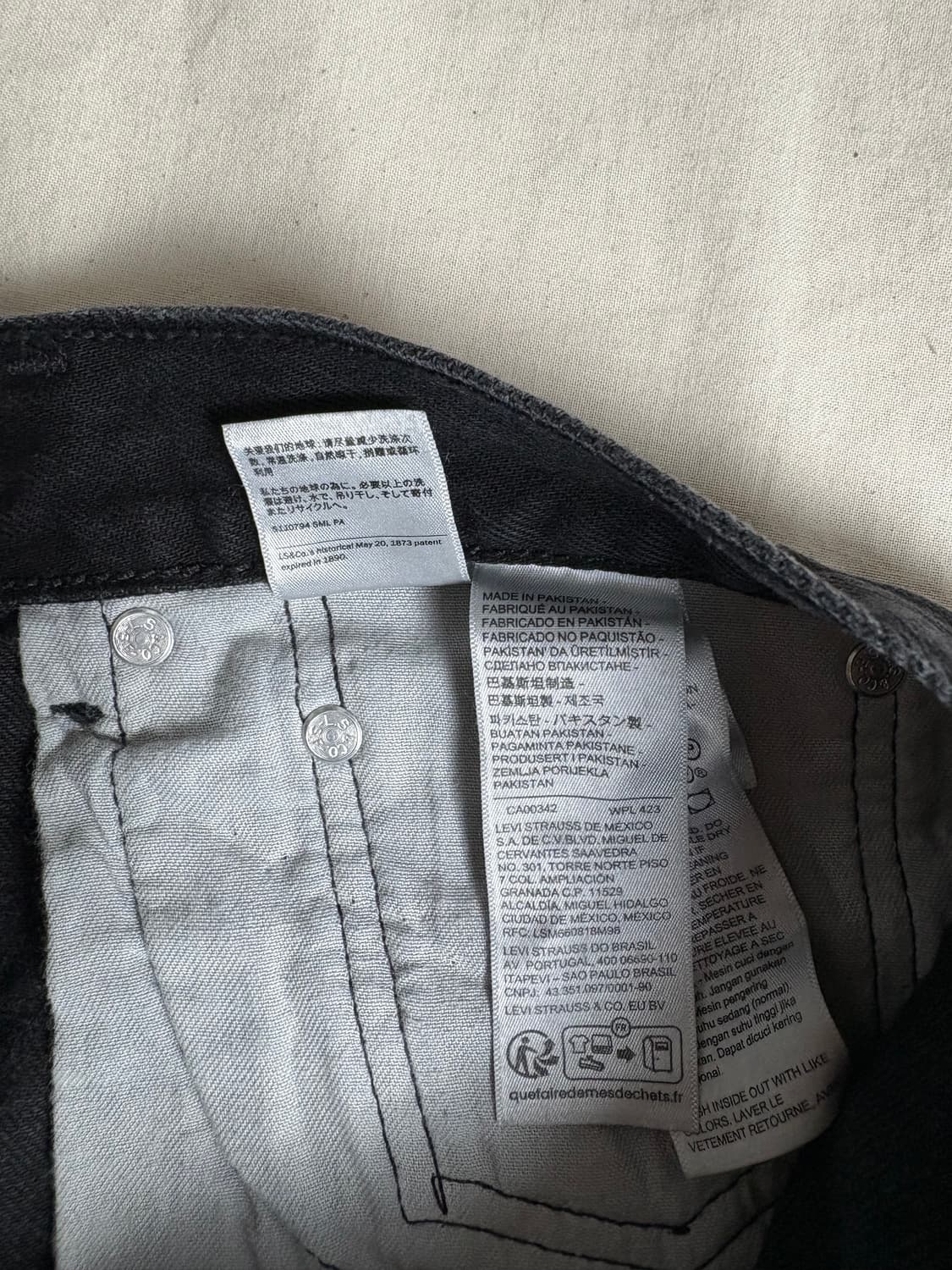 Levi's 리바이스 555 블랙 데님 팬츠 W32  상품이미지4