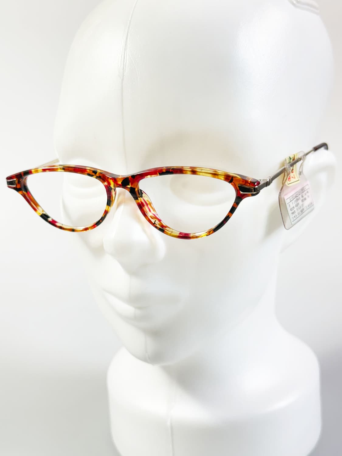 90s SEVA SCHAN 캣아이 뿔테 마블 빈티지 안경 상품이미지9