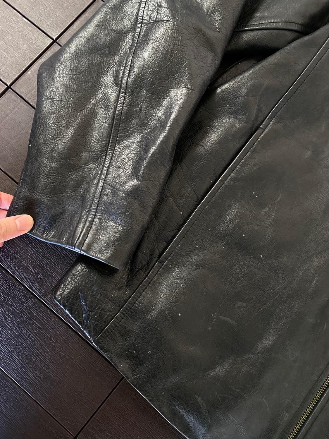 (M) 올드갭 레더 자켓 상품이미지4