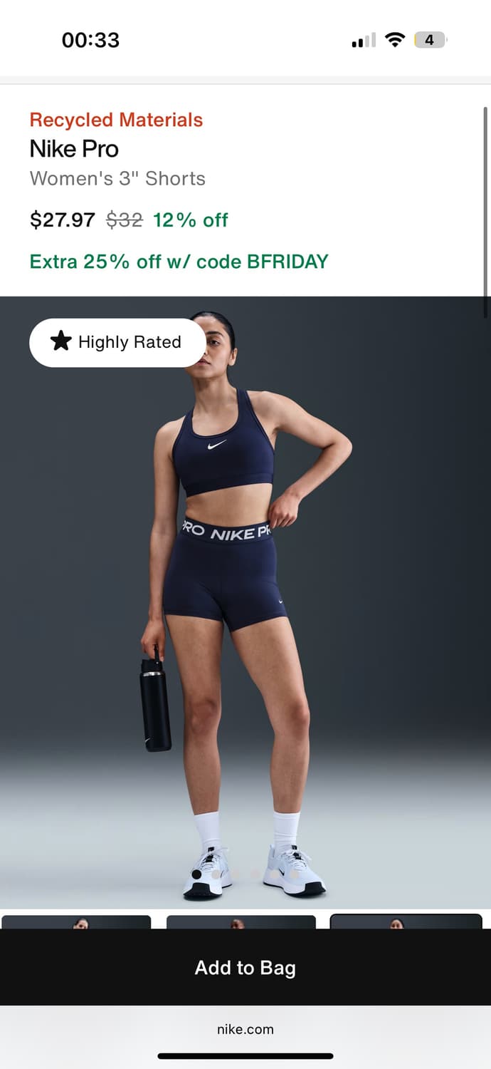 나이키 프로 우먼스 쇼츠 3인치 상품이미지1