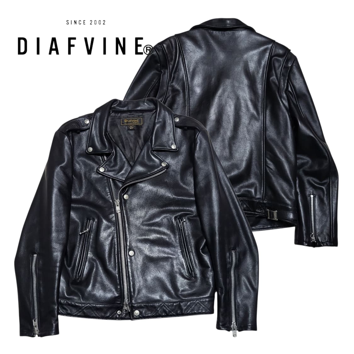 (L) DIAFVINE 디아프바인 스티어하이드 죠니 조니 라이더자켓 상품이미지1