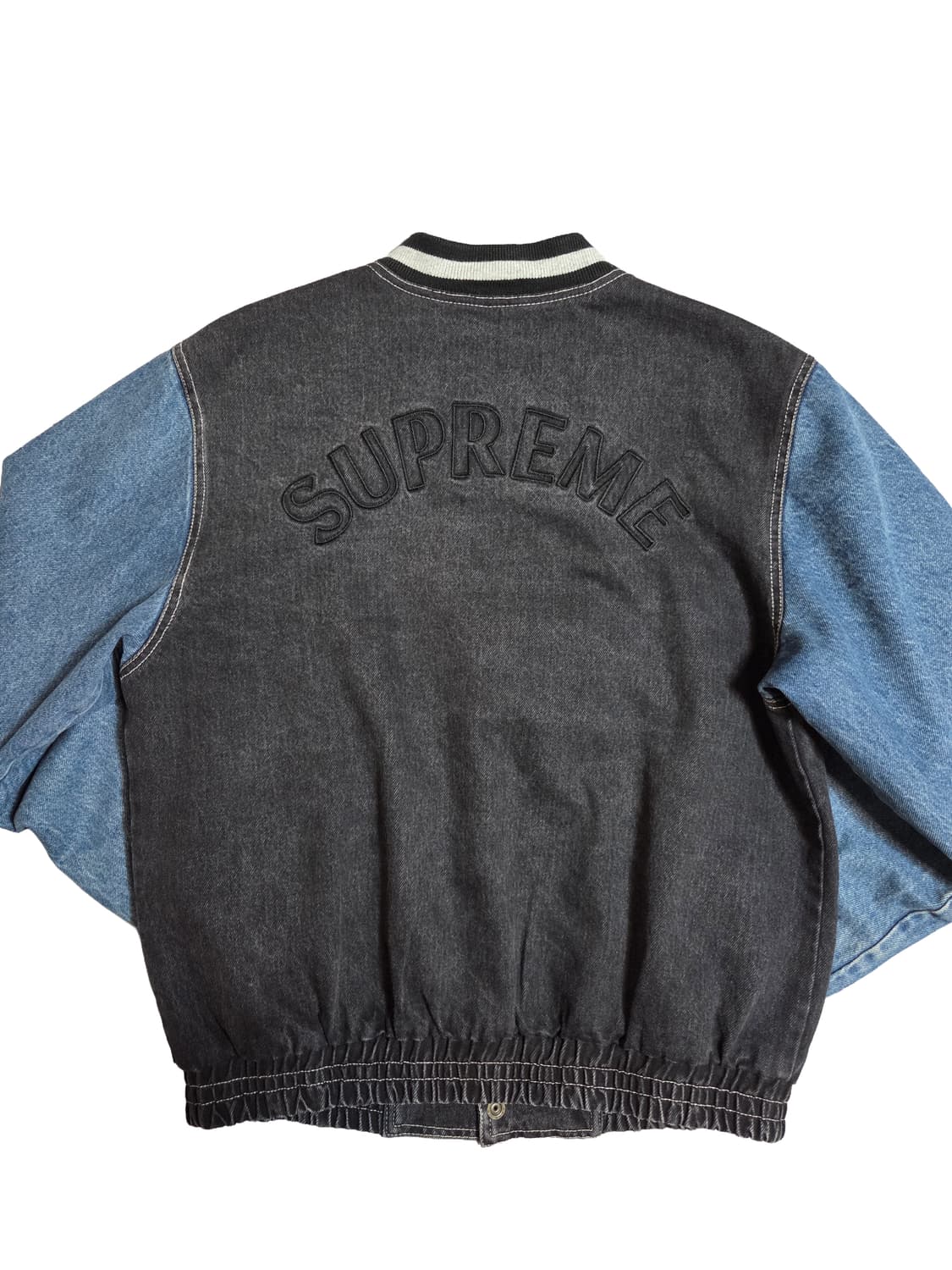 "2018ss Supreme Denim Varsity Jacket" 상품이미지2