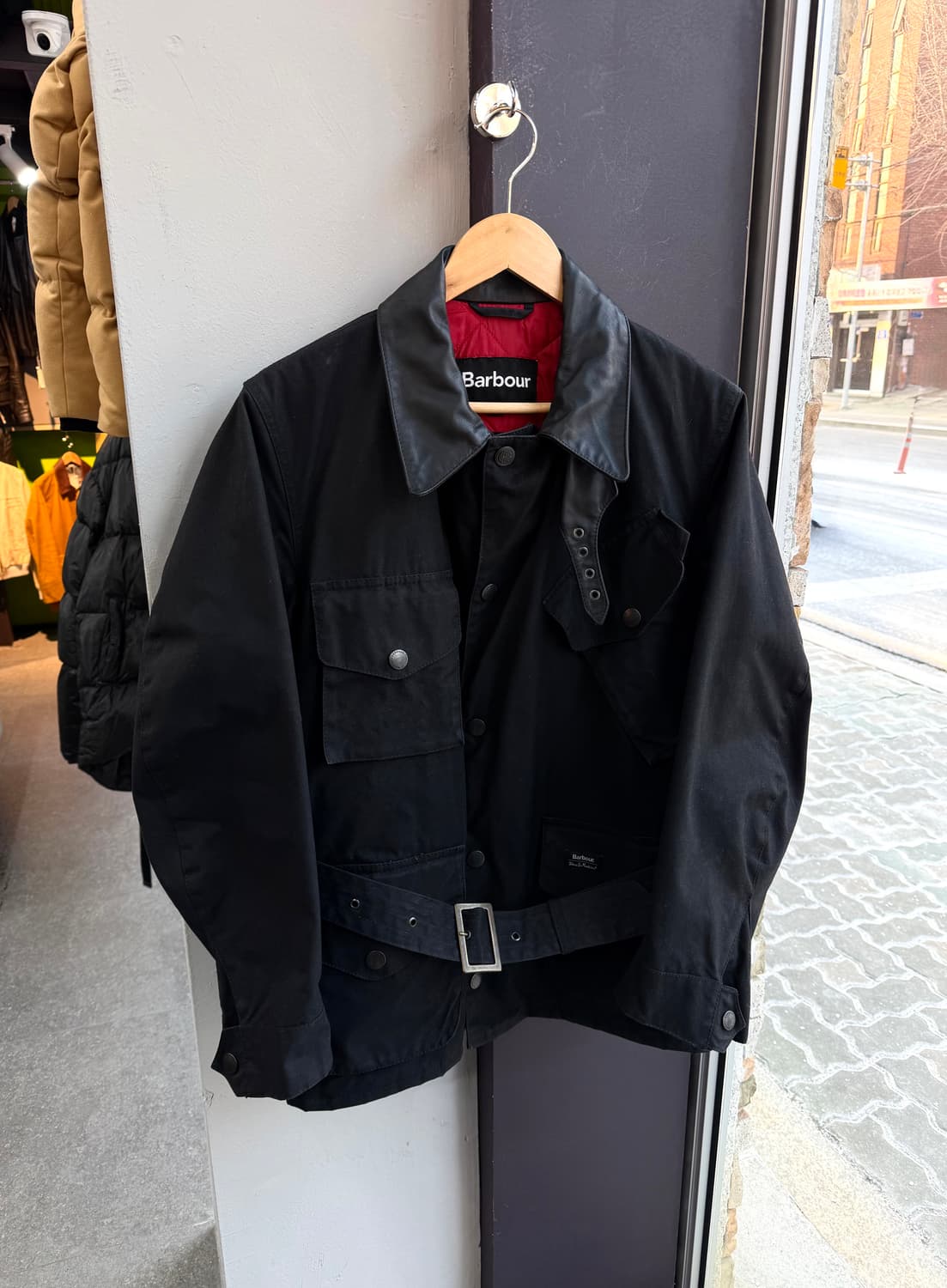 S/ 바버X데우스 유니온젝 왁스 레더 자켓 상품이미지2