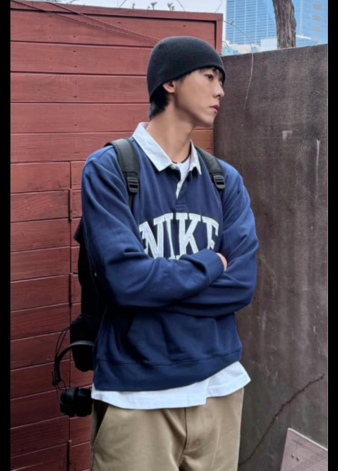 주우재 나이키 카라 맨투맨 상품이미지1