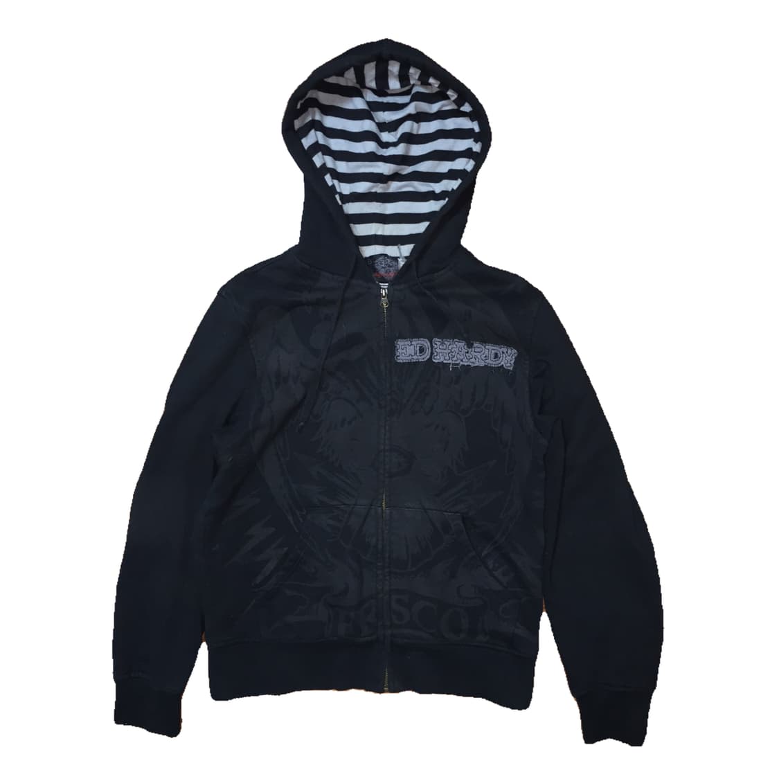 ED HARDY Rhinestone Skull Hoodie S 상품이미지1