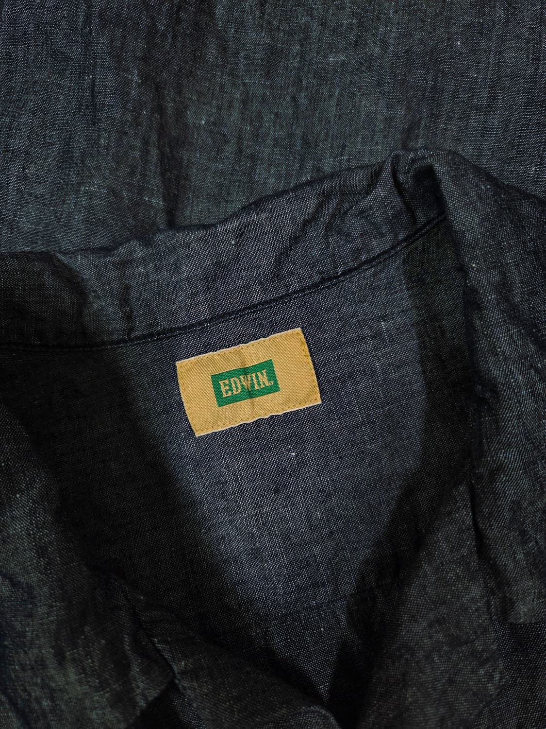 에드윈 리넨 코튼 블루 워시드 하프 셔츠 상품이미지9