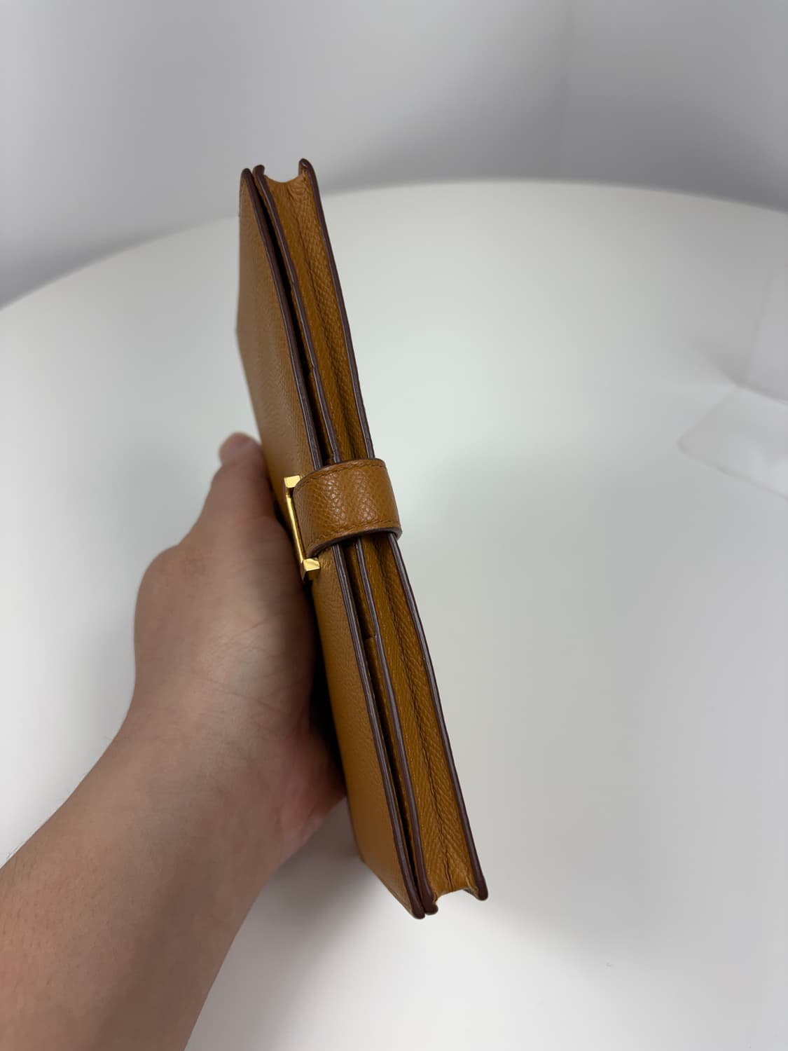 에르메스 베안 장지갑 비스킷 금장 Y각인 상품이미지5