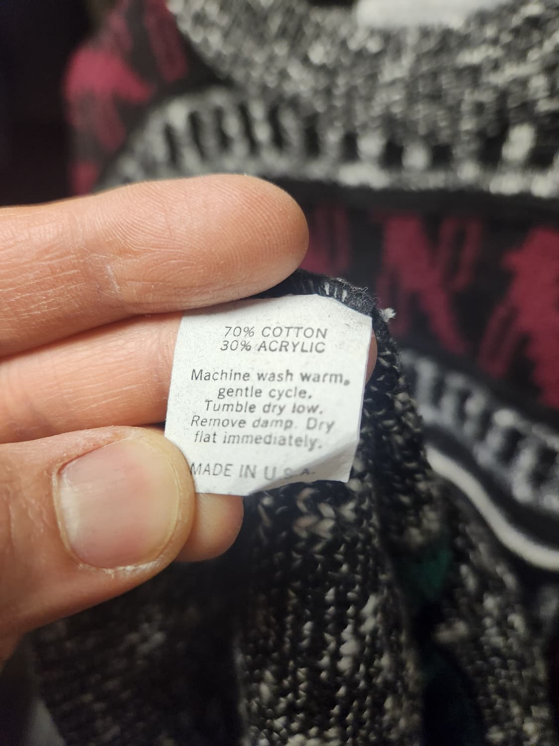 미국빈티지 JJ코크란 패턴 니트 스웨터 XL 상품이미지3