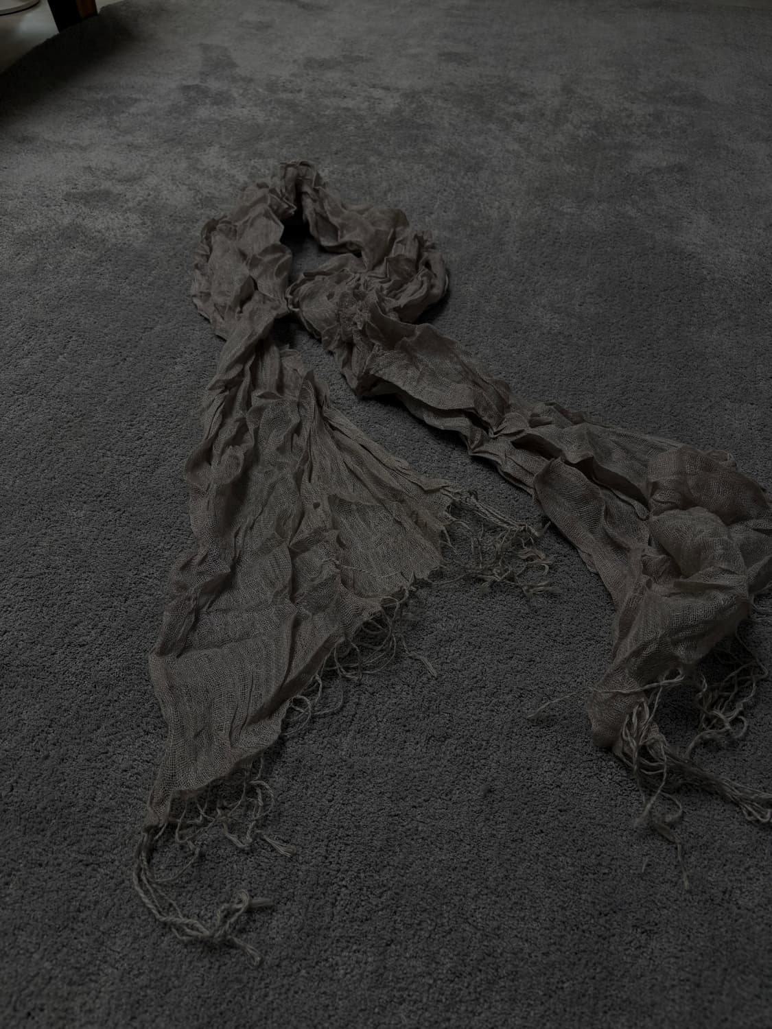 Vintage v-kei punk mood grey scarf 상품이미지2