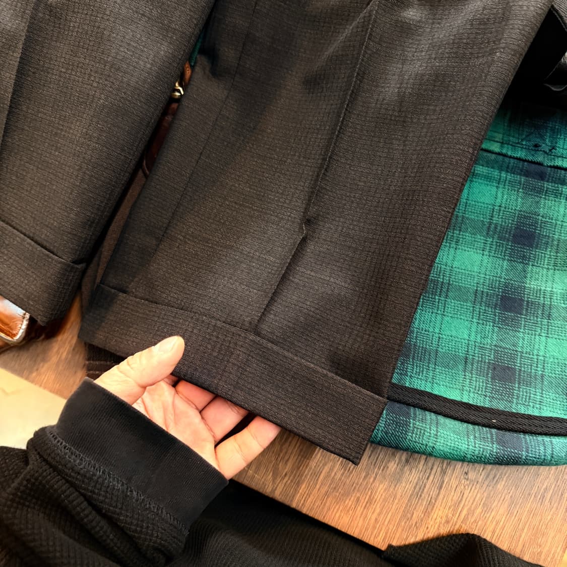 AAR 요지야마모토 카브라 스퀘어 패턴 슬랙스 트라우저 30 상품이미지4