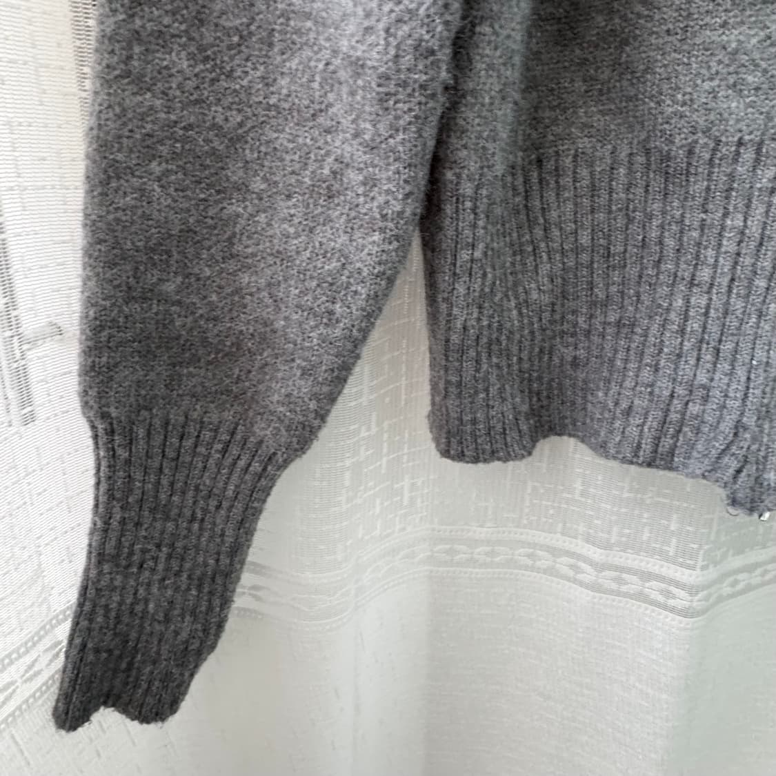 진그레이 투웨이 니트 후드집업 티셔츠 상품이미지6