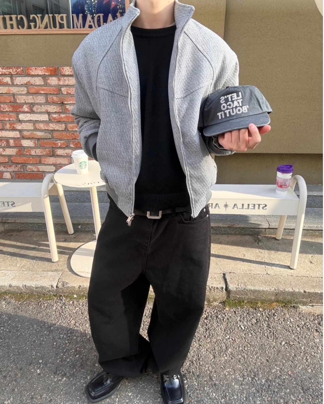 커브드 코튼 팬츠 상품이미지1