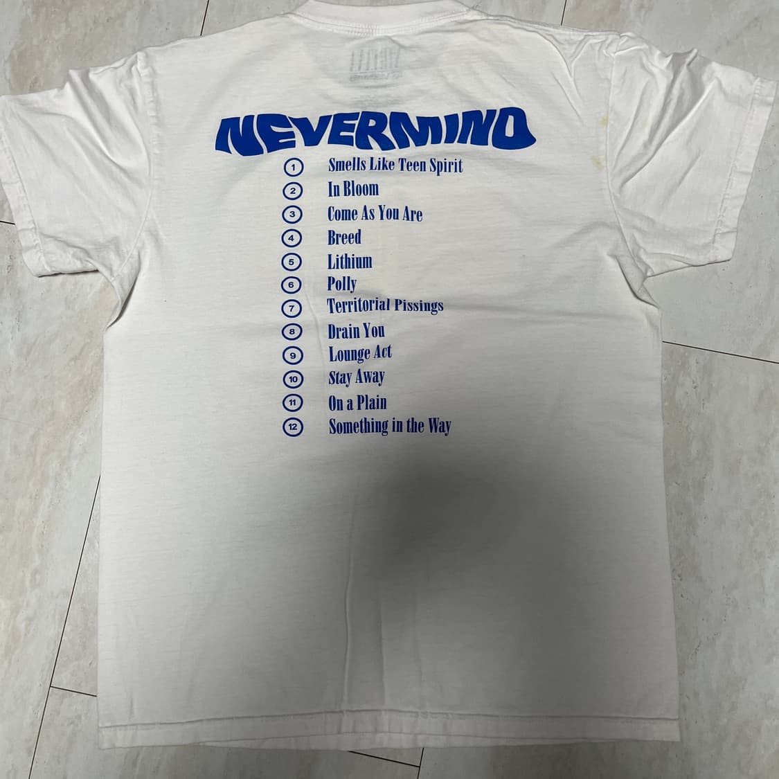 90s 너바나 네버마인드 USA 밴드티 반팖 M 상품이미지3