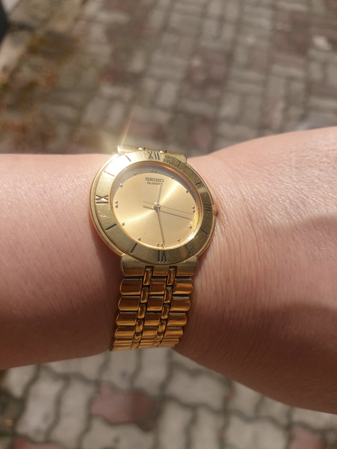 세이코 쿼츠 남성 금장 시계 상품이미지3