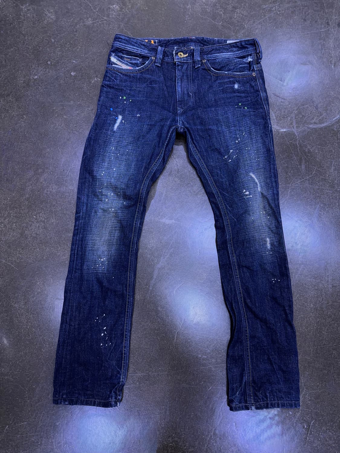 디젤 타나즈 DNA 더티 페인팅 대미지 슬림 스키니 데님팬츠 30 상품이미지1