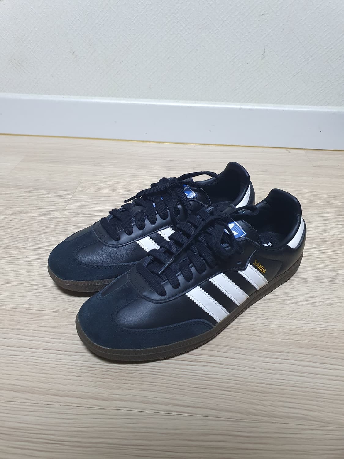 아디다스 삼바 OG 블랙 화이트 255 상품이미지4