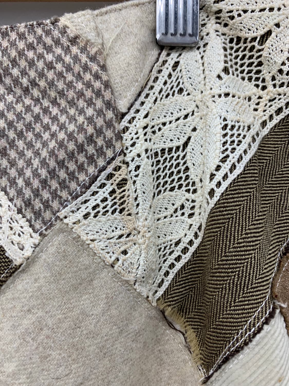 모리 패치워크 레이스 미디 스커트 상품이미지6