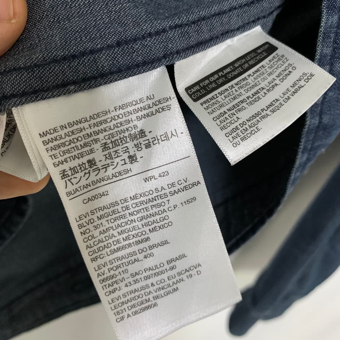 리바이스 다크 데님 셔츠 남방 긴팔 y2k 00s 2010 빈티지 상품이미지9