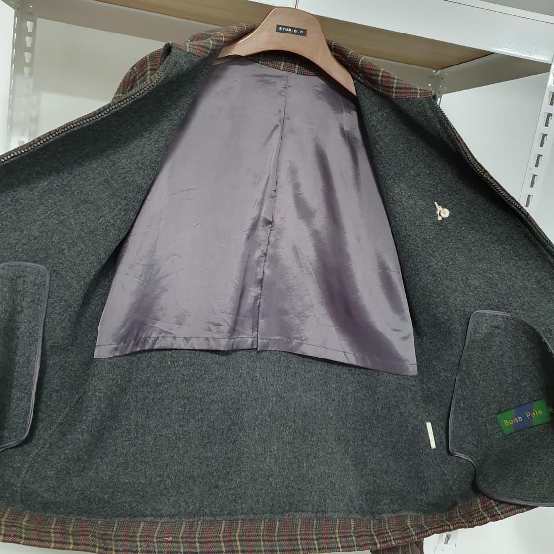 (95) 빈폴 울 100 헤링턴 자켓 블루종 워크자켓 아메카지 상품이미지8