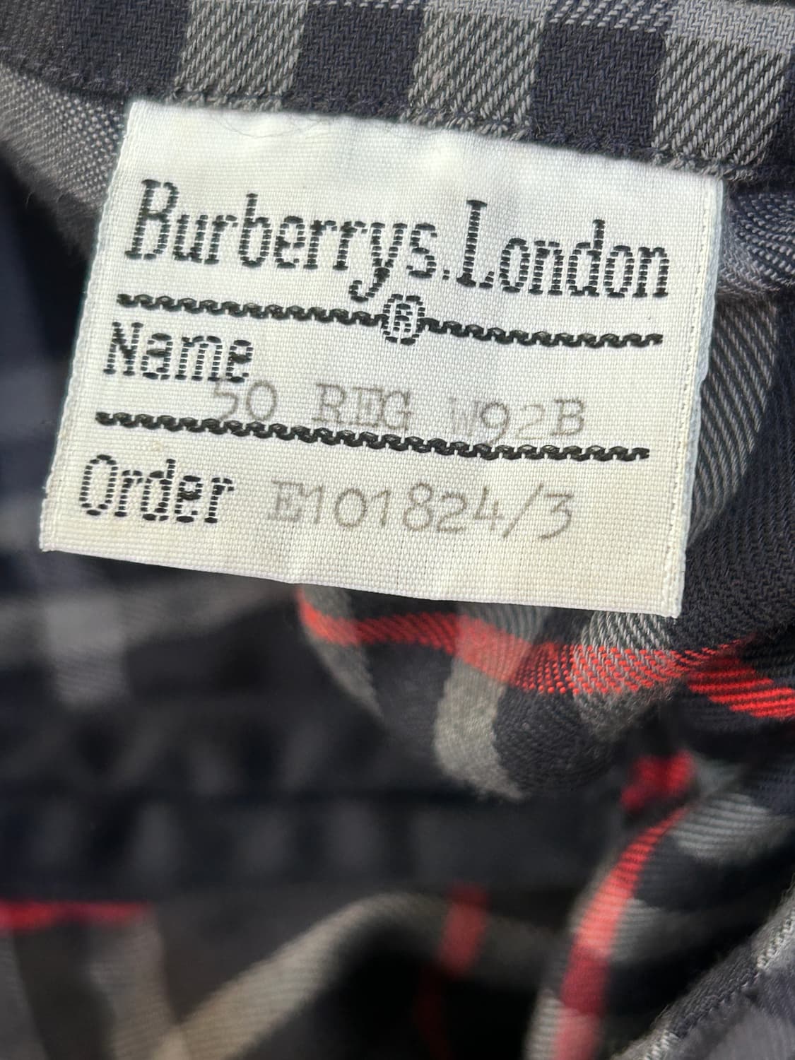 버버리 체크 안감 더블 견장 트렌치코트 남성 95-100사이즈 네이비 상품이미지8