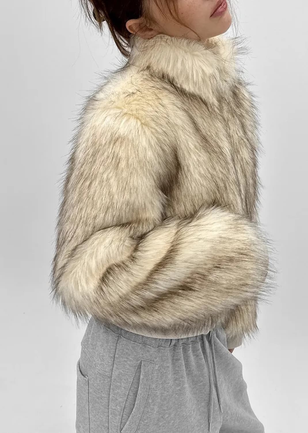 블랙업 퍼자켓 라뷰 투톤 하이넥 점퍼  상품이미지4