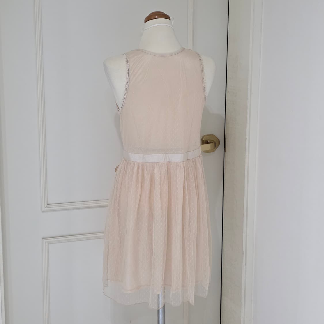 빈티지)레이스 프릴 히메라떼갸루st 도트새틴 캉캉 모리걸 로맨틱 가디건 상품이미지4