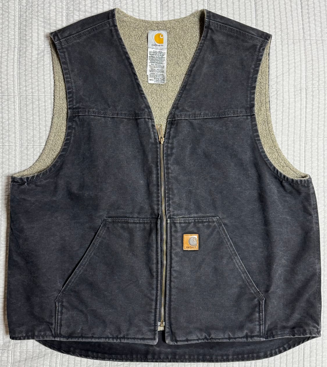 [XL] 빈티지 칼하트 베스트 v26 샌드스톤 블랙 BLK 조끼 상품이미지1
