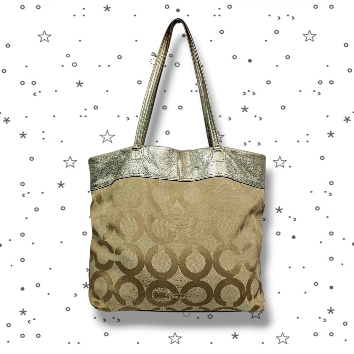 COACH 코치 줄리아 메탈릭 골드 토트백 상품이미지3