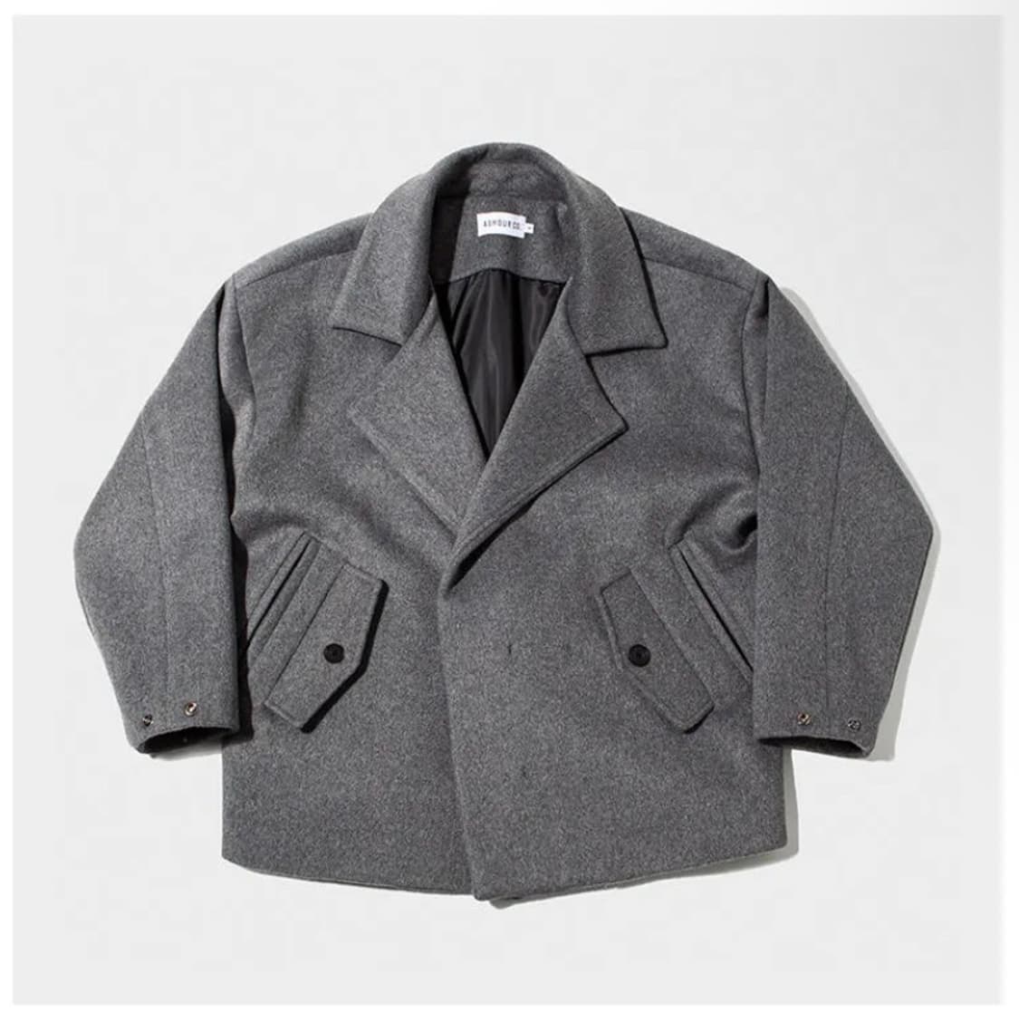 애쉬아워 쇼트 피코트 차콜 M 상품이미지1