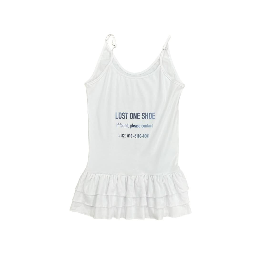 Missing Frill White Sleeveless Top  상품이미지3