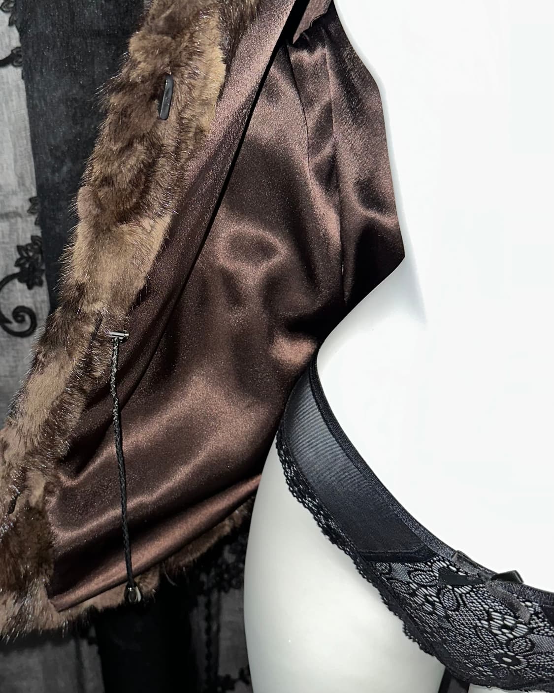 Deep Brown Mink Fur Jacket 상품이미지3