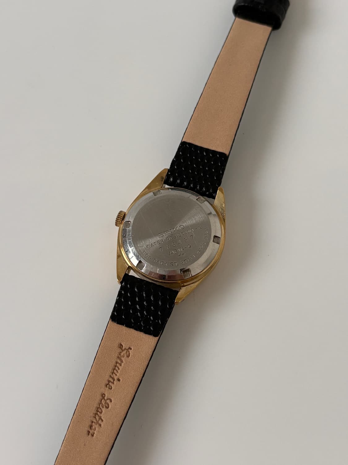 1970s Texture Dial Gold Ladies Quartz 상품이미지7