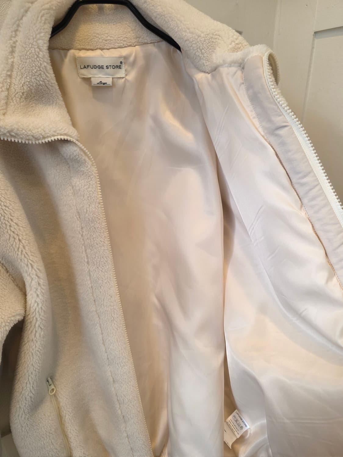 라퍼지스토어 아이보리 뽀글이 플리스 자켓 상품이미지5