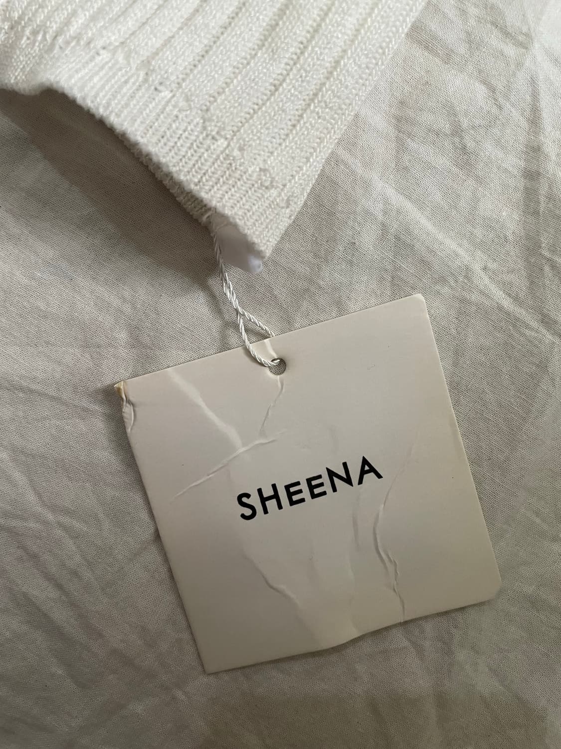 쉬엔나 스퀘어넥 골지 크롭 반팔 가디건 상품이미지2