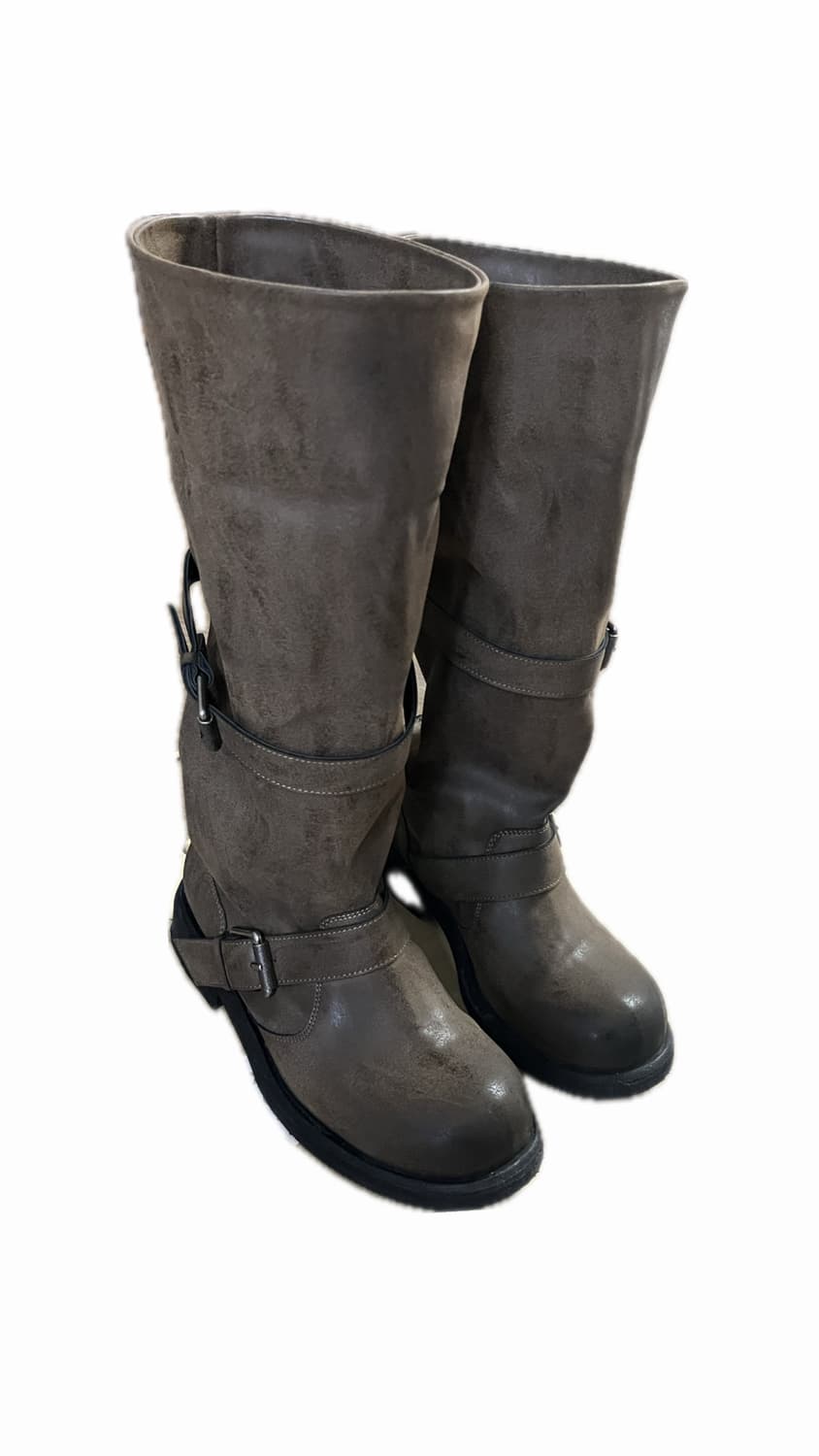 네거티브쓰리 슬라우치 롱부츠 워시드 브라운 상품이미지2