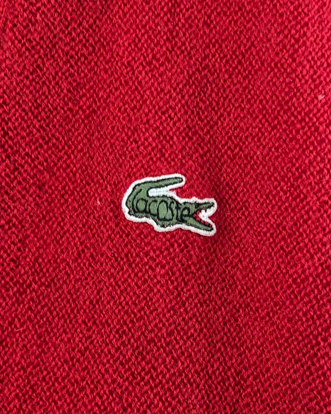Lacoste 라코스테 레드컬러 브이넥 울 가디건 상품이미지5