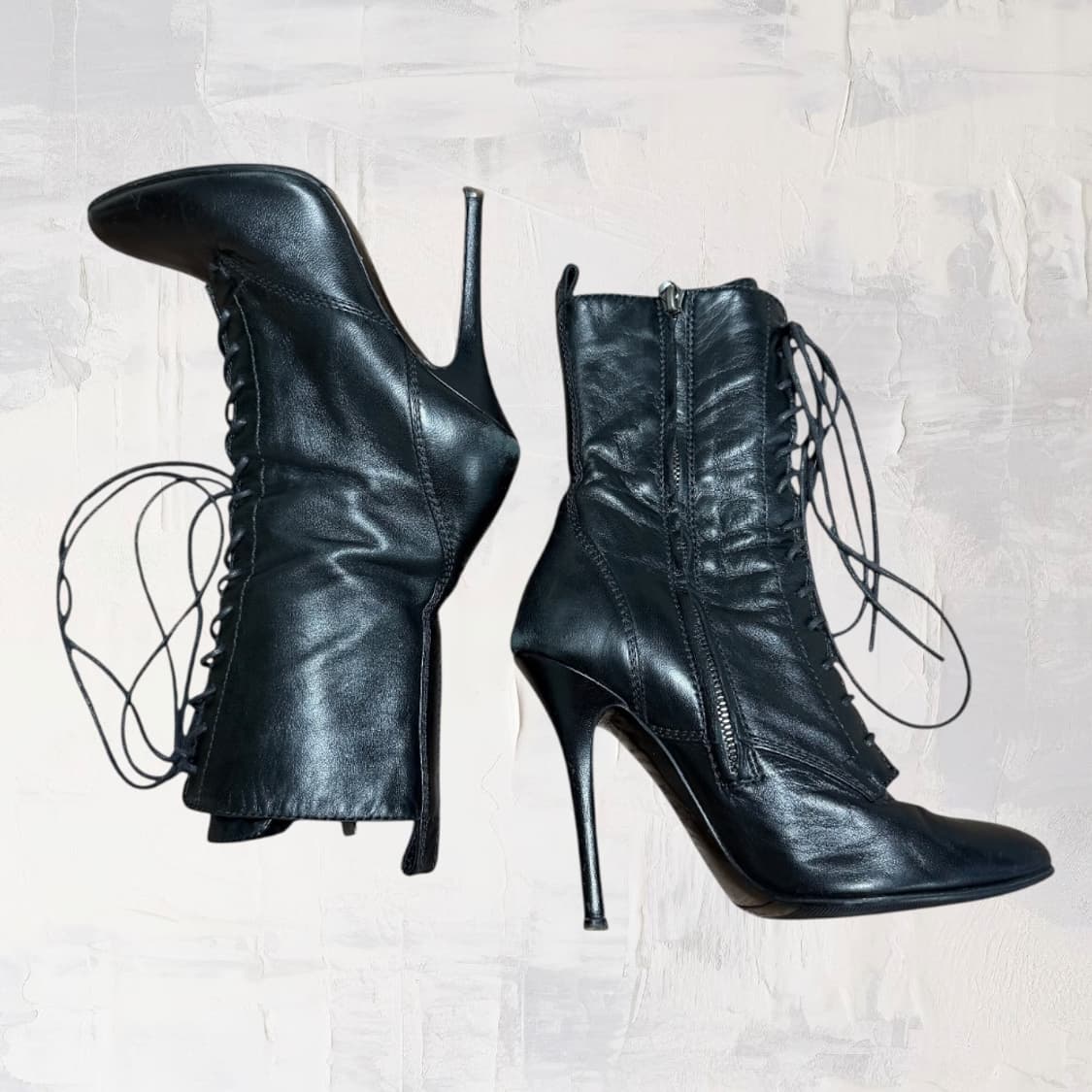 쥬세페자노티 포 발망 블랙 레이스업 힐 부츠 235/36.5 상품이미지2