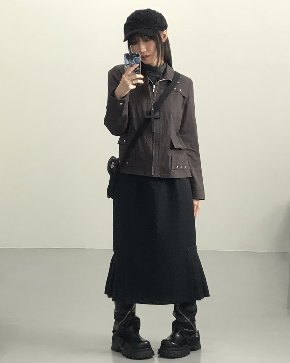 Jpn Dark Brown Detail Jacket 상품이미지1