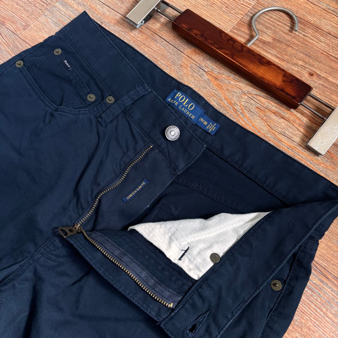 폴로 랄프로렌 슬림 28 29 캐주얼 팬츠 바지 스판 네이비 상품이미지4
