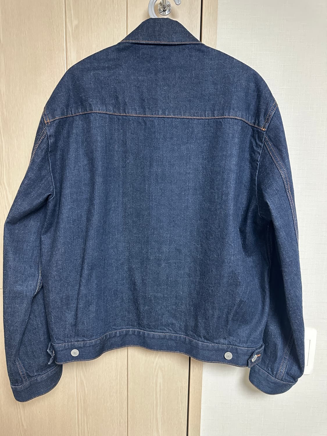 [짱구대디 컬래버]CONE 플리츠 데님 트러커 재킷 [딥 인디고] 상품이미지3