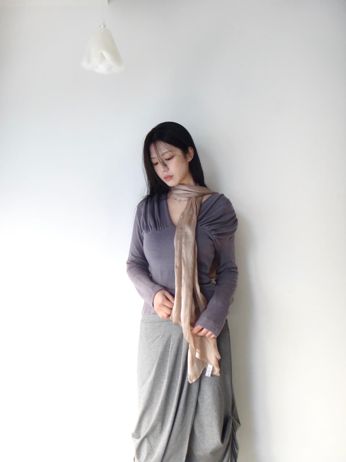 Femine boob knit / purple 상품이미지1