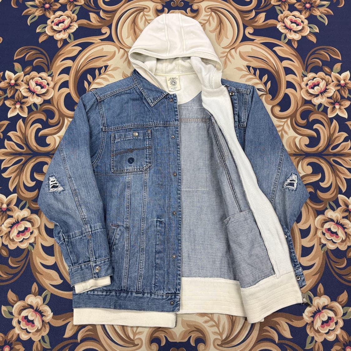 (XL)00s 지유닛 G-UNIT 올드스쿨 데님 후드자켓 상품이미지4