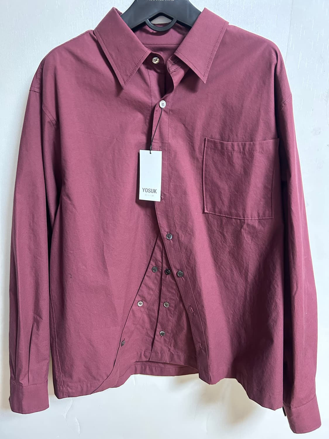 요석 3 wave shirts(Burgundy) 1 사이즈 상품이미지3