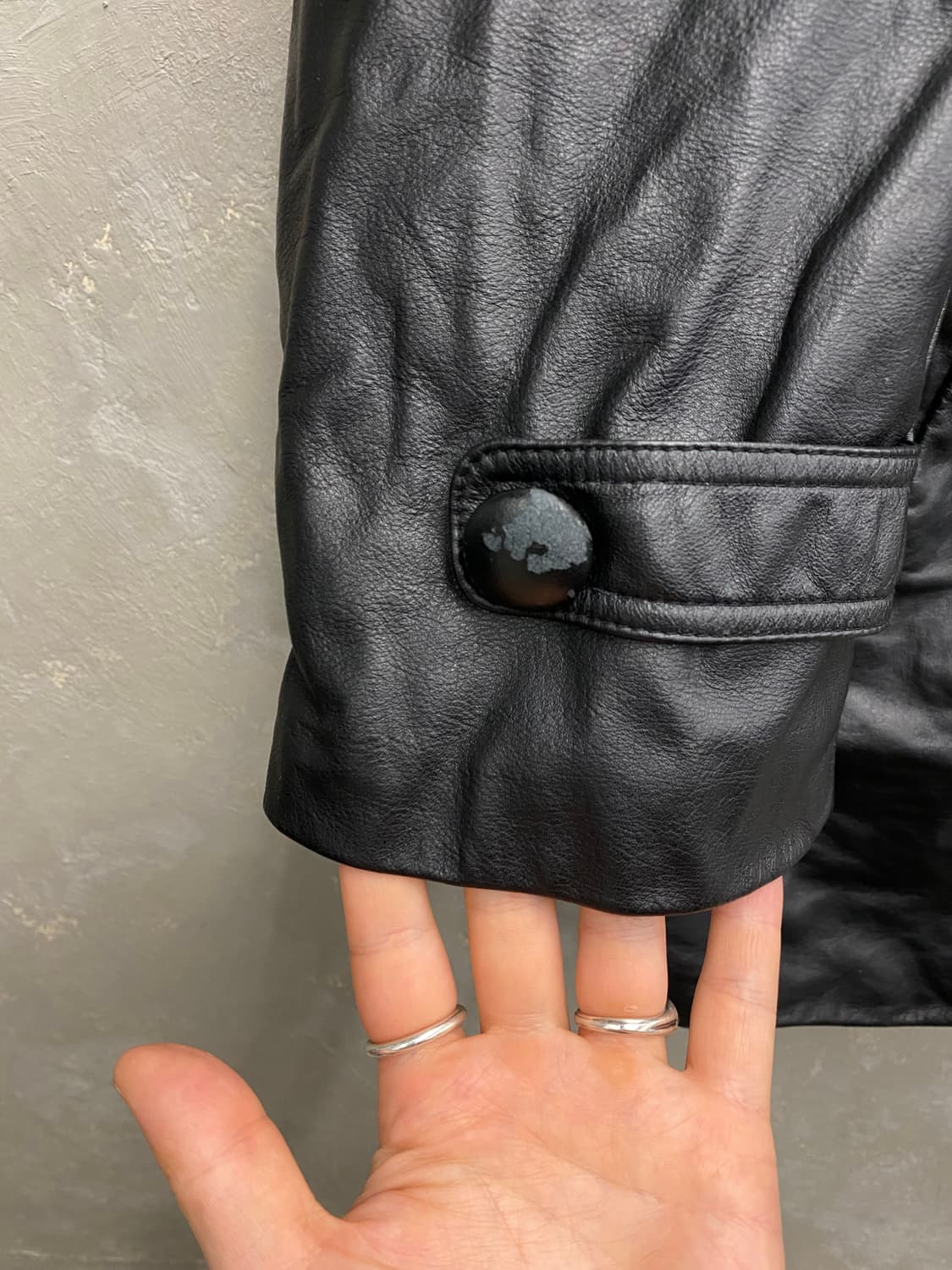 [XL] 90s Vintage 빈티지 소가죽 레더 코트 상품이미지3